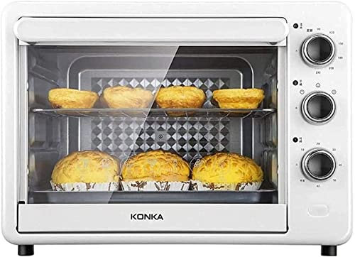 CAZARU Forno Elettrico da Tavolo Mini Forno Elettrico da 32 Litri Tostapane Fornello Multiplo Controllo della Temperatura Regolabile e Timer per cuocere Torte Pizza