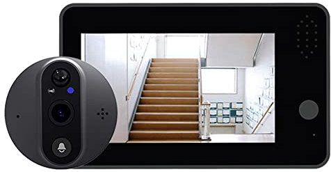 Irfora Intelligente WiFi-Türklingel mit 1080P / 120 ° -Kamera-Videospion für Tür 4,3-Zoll-LCD-Bildschirm Tuya intelligente WiFi-Türklingel