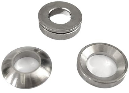 NORAZE M6 M8 M10 M12 M14 M16 M18 M20 Senkscheibe, sphärisch, konisch, flach, Fester Kopf, Dichtung, konische Unterlegscheiben aus Edelstahl 304 (Color : Silver, Size : M14 1set)