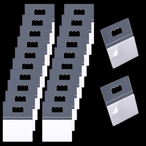 20 Pack Adhesive Picture Hangers, Mabor Plastic No Nail Picture Hangers Sawtooth Adhesive Picture Hanger Clear Foamboard Hanger Picture Hanging Hooks