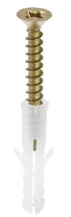 tubo di espansione a vite, 20 pz 4mm x 20mm Bulloni di Ancoraggio in Plastica Tubo di Espansione Colonna Tassello for Muro in Cemento Telaio Fissaggi Tubo Bianco