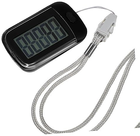 Happyyami Podomètre Portable Compact avec Clip Et Lanière pour Marche Et Course Suivi Précis Distance pour Adultes Et Seniors