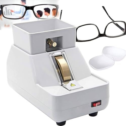 LSHFYV Meuleuse de lentilles optiques, meuleuse de lentilles Manuelle, meule Simple, Support Double, Moteur à Courant continu, Largeur 35 mm - Meulage Grossier, meulage Fin et rainurage en V