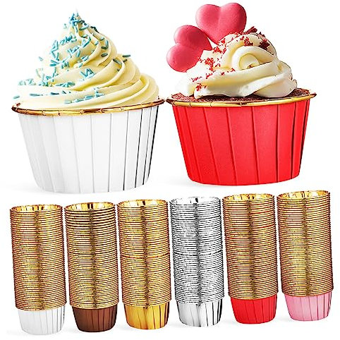Cabilock 300 Piezas taza de rollo Capacillos para cupcakes revestimientos para magdalenas tazas para hornear magdalenas revestimientos para hornear magdalenas tazas para muffins