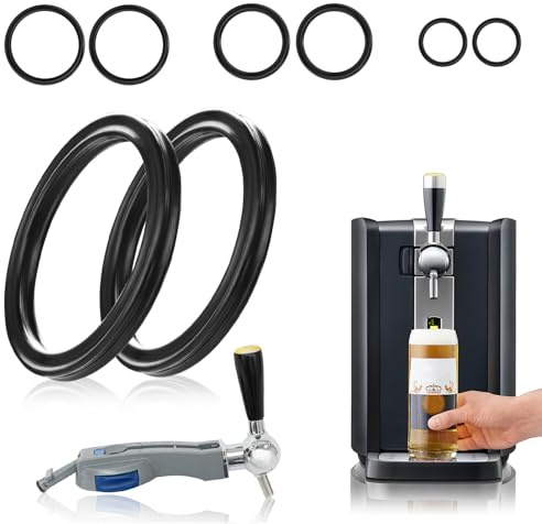 Ancable Dichtung O-Ringe Wartungssatz kompatibel mit Philips Perfect Draft Bier-Zapfanlage HD3600 HD3610 HD3620 HD3720 – Dichtungssatz für Wasserhahn, Fass, Griff und Zapfeinheit (8 Stück)