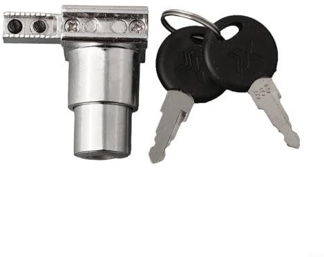 Bulevisiter Set di serrature scorrevoli in vetro per vetrine, con chiave, adatte per vetrine, sistema di blocco di sicurezza con spessore del vetro 5-8 mm (1 pezzo)