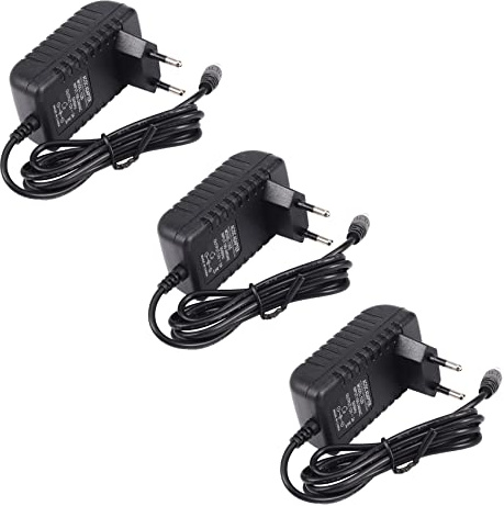 Uikdjgu 3X 12V 2A 24W Transformador Adaptador de Fuente de Alimentacion para 5050 3528 LED Luz de Tira Enchufe de la UE