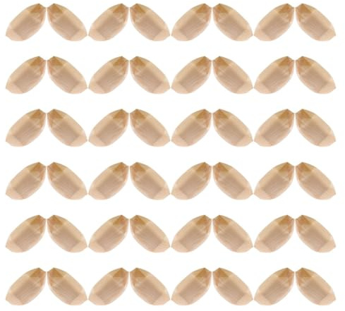 Homoyoyo 100 piezas Platos Desechables Forma de Barco de Madera Bandejas para Sushi y Aperitivos Platos Catering Naturales para Fiestas y Picnic