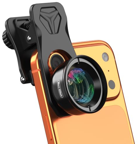 APEXEL Obiettivo fotografico macro professionale per smartphone | Obiettivi macro per iPhone, Samsung, Galaxy, telefoni Android, attacco obiettivo per iPhone