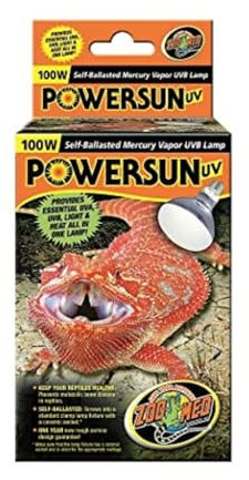 Zoo Med PUV-11E PowerSun UV Lampe für Reptilien 100 Watt, Rot