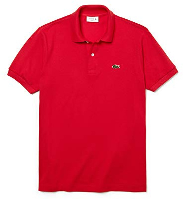 Lacoste L1212 Camisa Polo, Rojo, L Hombre