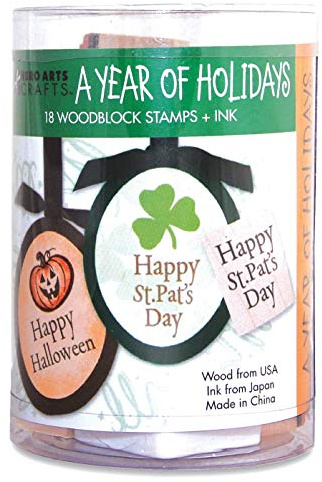 Hero Arts LL809 Ink 'n' Stamp, A Year of Holidays Set