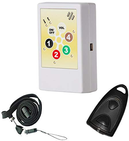 Helpline 2.0: Tragbarer Hausnotruf mit Notruf Sender für die häusliche Pflege, Pflegeruf Set mit Halsbandsender