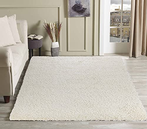 Serdim Rugs Living Room Shaggy Area Rugs, Polypropylene, IVORY, 120x170cm(4'x5'6)