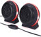 ENHANCE Haut-Parleurs Ordinateur de Bureau, Enceinte avec Subwoofer, Conducteurs 5W Puissants et Contrôle de Volume en Ligne - LED Scintillantes, USB 2.0 Actionnées, Connexion de 3.5 mm pour PC- Rouge