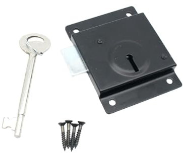 Rim Surface Lock Black 4 x 3 Press Lock Pattern with 1 Key