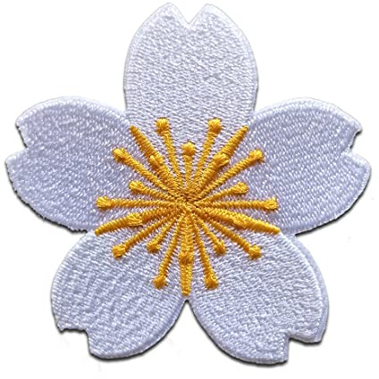 Catch the Patch Blume Blüte Pflanze Aufnäher zum Aufbügeln 6,1 x 6 cm Bügelbild für Erwachsene mit Hippie Vintage, Bügelpatch Patches Bügelflicken