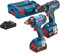 Bosch 18v Cordless Brushless Combi Drill and Impact Driver Wrench 2 x 4ah Li-ion