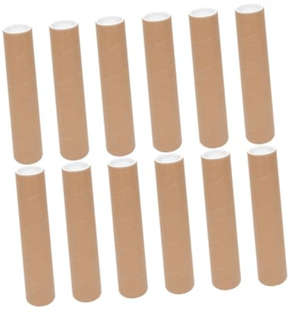 STOBOK 12st Plakatröhre Versandrohre Versandrohr Zeichnen Kraftkartonröhren Versandhülsen Aus Kraftpapier Posterröhren Aus Pappe Push-up-röhren Aus Kraftpapier Plastik Runden Koffer