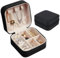 GZQINGYONG Boite a Bijoux,Boite a Bijoux de Voyage Box Petite Boite a Bijoux,Petit Boite a Bijoux Portable Boîte de Rangement pour Bagues,Boucles D'oreilles,Colliers Accessoires(Noir)