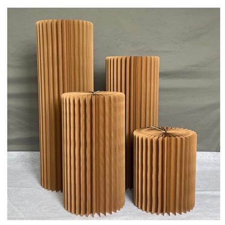 Alzate for torte, tavolo da dessert, piedistalli espositivi pieghevoli for colonne di carta, colonna romana in cartone for centrotavola for matrimoni, scaffale in cartone for decorazioni for feste di