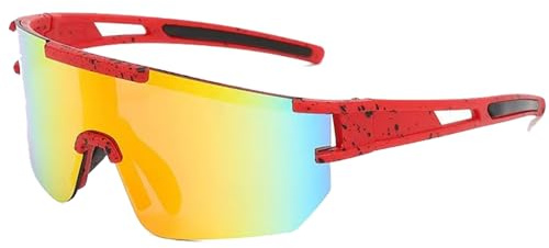 YQBFTC Schnelle Brille Rave,Polarisierte Sportbrille für Herren und Damen,Sport Sonnenbrille,Fahrradbrille Winddicht,Schnelle Brille, Radfahrer Brille UV400 Schutz für Wie Radfahren Ski Fischen Laufen