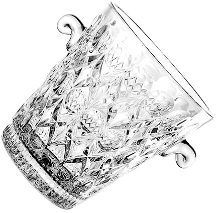 SHOWERORO Seau à Boissons Verre Transparent Refroidisseur à Vin Design Seau à Glace pour Fête