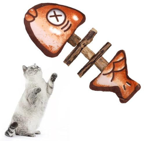 SRIZIAN Katze Silvervine Kaustangen, Katze Katzenminze Spielzeug, Kätzchen Beißspielzeug, Katze Plüschspielzeug für Kätzchen Spielen Kauen Schleifen Klaue Zähne Reinigung