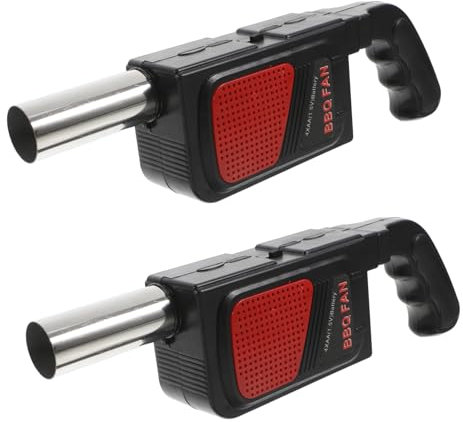KONTONTY 2pièces Souffleur Électrique Pour Barbecue Allume-feu Portable Pour Camping Souffleur à Main Pour Grillades Ventilateur Compact Pour Cuisine Plein Air Tube De Soufflerie Pour