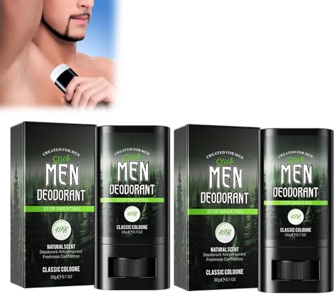 Deodorante da uomo, deodorante stick da uomo, contro la sudorazione, protezione da sudore e odore, deodorante naturale per uomini, note fresche (colognes)