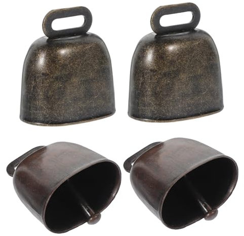 Toyvian 4stücke Teiliges Kleine Laute Kuhglocken Klarem Klang Für Haustiere Und Vieh Anti-diebstahl Weideglocken Mit Elegantem Design Geeignet Als Anhänger Und Dekoration