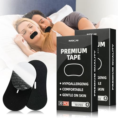 Robofun 60 Pezzi Cerotti Bocca per Dormire, Mouth Tape for Sleeping, Cerotti Anti-Russare Comodi, Aiutano a Ridurre il Russare e Migliorare Respirazione e Sonno, Favorisce la Respirazione Nasale