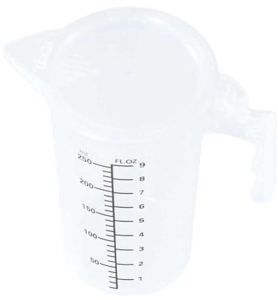 Misurino Multiuso in Plastica con Coperchio, Contenitore Trasparente, Accessori da Cucina per Cottura(500ML)