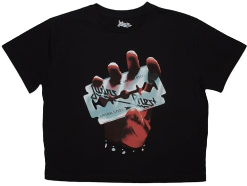Judas Priest British Steel Girls Jr Noir, noir, Taille XL