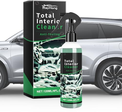 qixeuoa Automotive Interior Cleaner | 120 ml Leather Care - Remover of Stains - For Cleaning Seats Furniture Shoes Couch Boots Bags Jackets Saddles Gloves and Sofas