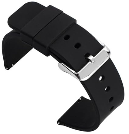 1 st 22 mm klockarmband universalarmband länkarmband handledslampa mjuk for smartklocka(Black-S)