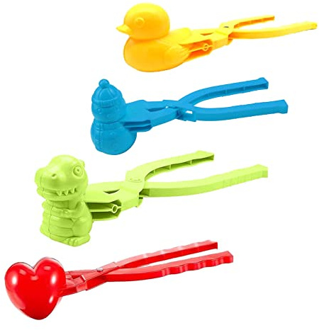 4 Stück Schneeballzange, Schneeballzange Ente, Sandball Schneeball Former Clip, Schneespielzeug Kinder, Sand Spielzeug, Winter Schnee Spielzeugs, Winter Outdoor Spielzeug Snow Ball Maker Für Kinder