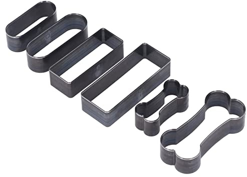 RASTKY Juego de Troqueles de Corte con Forma de Hueso Ovalado Rectangular, Herramienta de Corte de Cuero de Acero de Aleación para Telas en Capas, Madera, Preciso para Procesamiento de Bricolaje