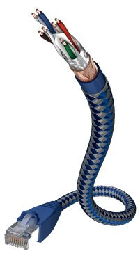 inakustik – 00480308 – Premium CAT6 Netzwerkkabel | LAN-Kabel für HD Audio- und HD Video-Streaming | 8,0m in Blau/Silber | 2-Fach geschirmt - Dicke Datenleiter (AWG 24) - SF-UTP Ausführung