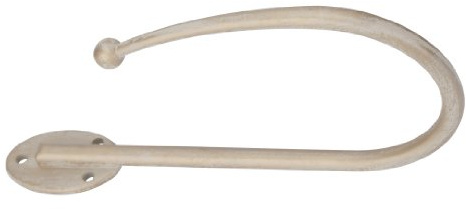 DécoProfi Raffhalter für Vorhänge/Gardinen Ecru Gold Metall I Hochwertiger Vorhanghalter/Gardinenhalter für die Wand I Dekorativer Schraubhaken für Gardinen I 1 Stück