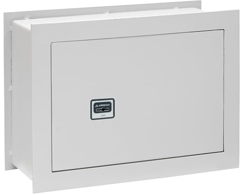ARREGUI Ideal 5 271340 Coffre-fort encastrable avec serrure à clé, coffre-fort de sécurité à emmurer, coffre fort mural pour la maison, facile d'utilisation, moyen, 28 x 38 x 20 cm, 14 L