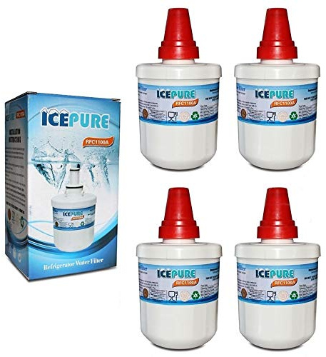 4 Pack Samsung DA2900003F Aqua Pure Plus Replacement Refrigerator Filter by IcePure RFC2900A