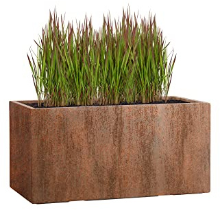 Pflanzwerk Pflanzkübel TUB in Rost 30x60x30 cm – Blumentopf groß für außen mit 49 Liter, Pflanzentopf für Terrasse, Balkon & Garten