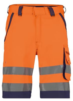DASSY® Lucca Warnschutz-Shorts - Größe 56 - NEONORANGE/DUNKELBLAU