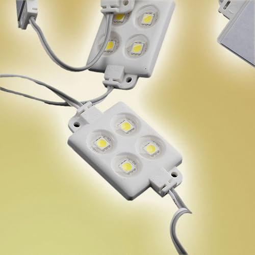 Mextronic LED-Module-Set in IP65: 20x LED Module 4xPower SMD LEDs Warmweiß Wasserdicht 12V