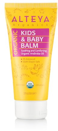 Alteya Organic Balsamo da Bambini 90 ml – USDA certificato organico, vincitore di premio, puro bio naturale trattamento per cura pelle, basato su olio essenziale di Rosa Bulgara.