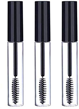 Sinen 3pcs 10ml Empty Mascara Tube Wand Eyelash Cream Container Bottle with 3 Rubber Inserts 3 Funnels 3 Transfer Pipettes