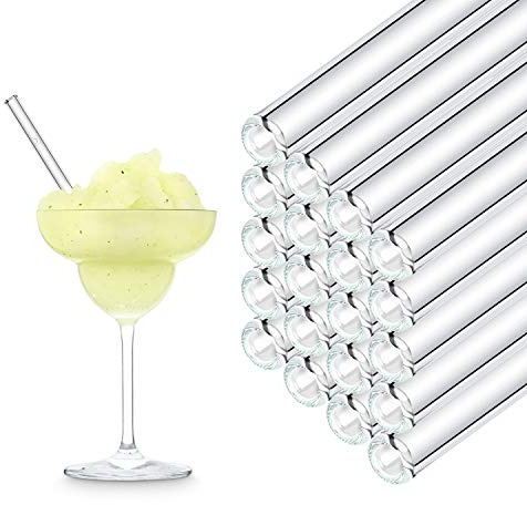 HALM pajitas de vidrio reutilizables - 50 unidades rectas 15 cm - sorbetes para gastronomía, restaurante, bar, cafetería, hotel - aptas para lavavajillas - cañas de cristal