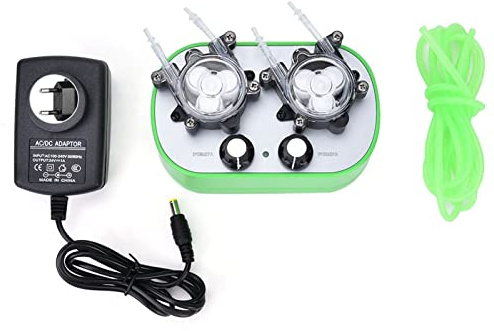 Garosa Bomba Peristáltica G728-2, 12V, Autocebante, Doble Cabezal, 40-160 ml/min, Mini Bomba de Agua Automática