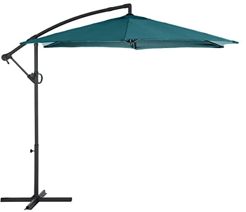 JJA Parasol Rond décentré Janeiro 3 m Bleu Canard